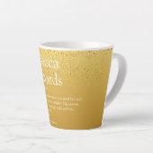Tasse Latte Nom Définition Gold Parties scintillant Moderne Am (Angle droit)