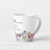 Tasse Latte Nom Définition Pays Frontière Rustique Fleur sauva (Angle droit)