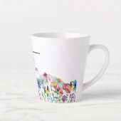 Tasse Latte Nom Définition Pays Frontière Rustique Fleur sauva (Droite)