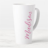 Tasse Latte Nom des filles roses tendance Script manuscrit per (Angle droit)