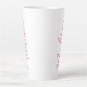 Tasse Latte Nom des filles roses tendance Script manuscrit per (Devant)