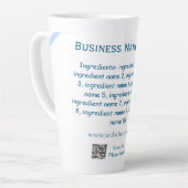 Tasse Latte Nom d'ingrédient ajouter nom d'entreprise site Web (Angle gauche)