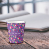 Tasse Latte Nom du motif triangle Abstrait lavande