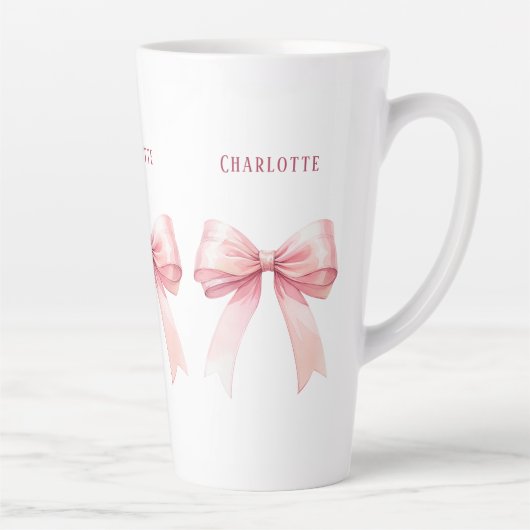 Tasse Latte Nom du script des arcs roses (Droite)