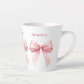 Tasse Latte Nom du script des arcs roses (Droite)
