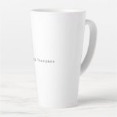 Tasse Latte Nom Élégant Moderne Simple et Professionnel (Angle droit)