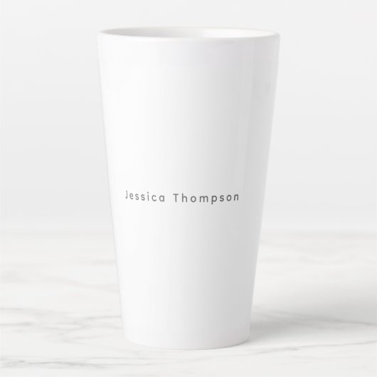 Tasse Latte Nom Élégant Moderne Simple et Professionnel (Devant)