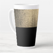 Tasse Latte Nom Élégant Or Noir (Angle gauche)
