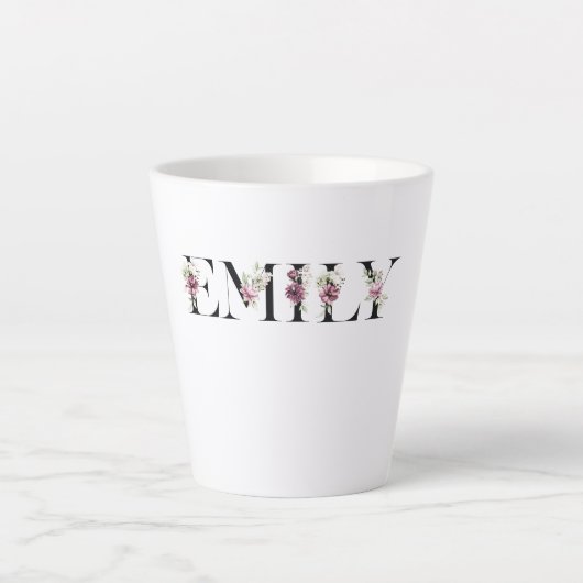 Tasse Latte Nom Emily (Devant)