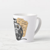 Tasse Latte Nom et couleur personnalisés (Angle droit)