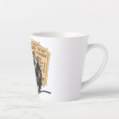 Tasse Latte Nom et couleur personnalisés (Droite)