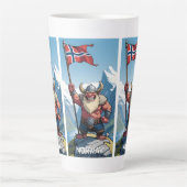 Tasse Latte Nom et texte personnalisés Tranche norvégienne (Devant)