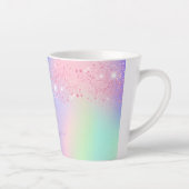 Tasse Latte Nom holographique rose violet (Droite)