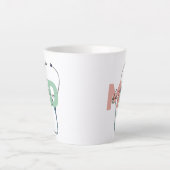 Tasse Latte Nom MD Retro Médicale Retro personnalisé (Devant)