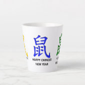 Tasse Latte Nom moderne Chinois Nouvel An DU RAT (Devant)