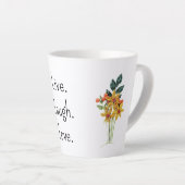 Tasse Latte Nom, Papier Fleurs Qualisées Mots Positifs 12oz (Angle droit)