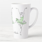 Tasse Latte Nom personnalisé Ballerina (Droite)