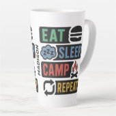 Tasse Latte Nom personnalisé Camping (Angle droit)