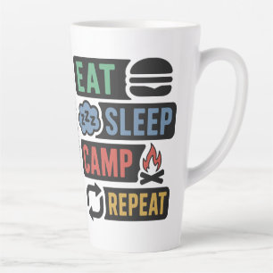 Tasse Latte Nom personnalisé Camping