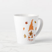 Tasse Latte Nom personnalisé Chute Gnome Chute Chute Feuille (Angle droit)