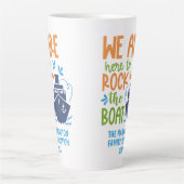 Tasse Latte Nom personnalisé / Croisière texte (Devant)