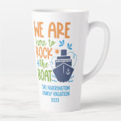 Tasse Latte Nom personnalisé / Croisière texte (Droite)