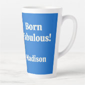 Tasse Latte Nom personnalisé et texte Gay licorne (Droite)