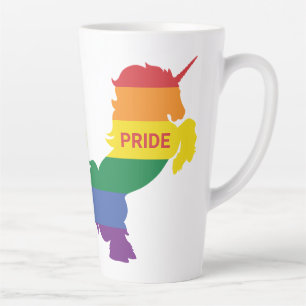 Tasse Latte Nom personnalisé Gay Unicorn