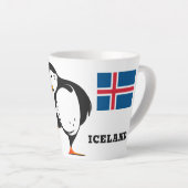 Tasse Latte Nom personnalisé Islande (Angle droit)