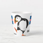 Tasse Latte Nom personnalisé Islande (Devant)