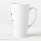 Tasse Latte Nom personnalisé moderne et élégant (Droite)