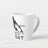 Tasse Latte Nom personnalisé Music DJ (Angle droit)