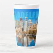 Tasse Latte Nom personnalisé Philadelphia Pennsylvanie (Devant)