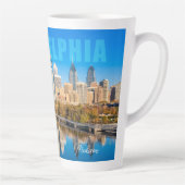 Tasse Latte Nom personnalisé Philadelphia Pennsylvanie (Droite)