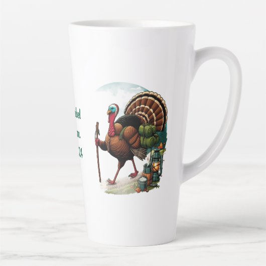 Tasse Latte Nom personnalisé, randonnée de clé (Droite)