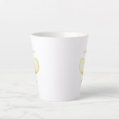 Tasse Latte Nom personnalisé Tennis tendance (Devant)