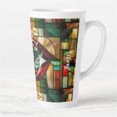 Tasse Latte Nom personnalisé Verre Abstrait moderne (Droite)