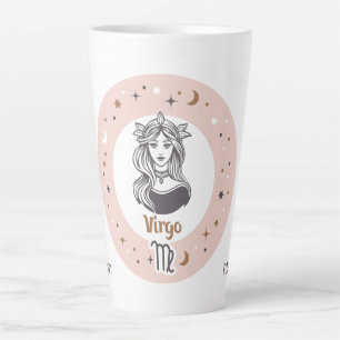 Tasse Latte Nom personnalisé Zodiac Sign Virgo