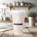 Tasse Latte Nom personnel minimaliste Pastel Pink<br><div class="desc">Nom personnel minimaliste Pastel Pink</div>