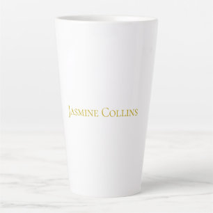 Tasse Latte Nom professionnel minimaliste de couleur or