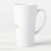 Tasse Latte Nom propre Créatif Tendance Couleur Or Script (Droite)
