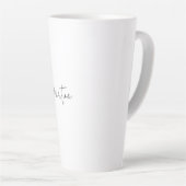 Tasse Latte Nom propre Unique Élégant Plain Simple Calligraphi (Angle droit)