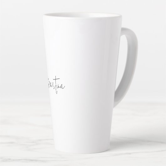 Tasse Latte Nom propre Unique Élégant Plain Simple Calligraphi (Angle droit)