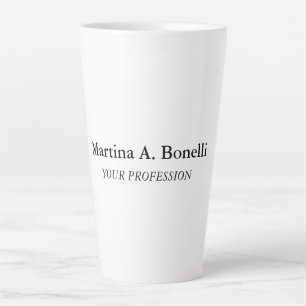 Tasse Latte Nom propre Unique Élégant Plain Simple Spécial