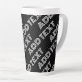Tasse Latte Nom rétro-moderne gras ou Motif Word (Angle droit)