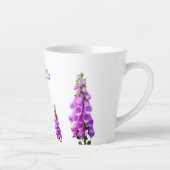 Tasse Latte Nom rose fleur sauvage fleuri blanc pourpre (Droite)