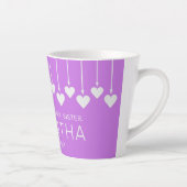 Tasse Latte Nom, texte et couleur personnalisés (Droite)