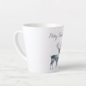 Tasse Latte Nordic Blue White Deer Christmas (Angle gauche)