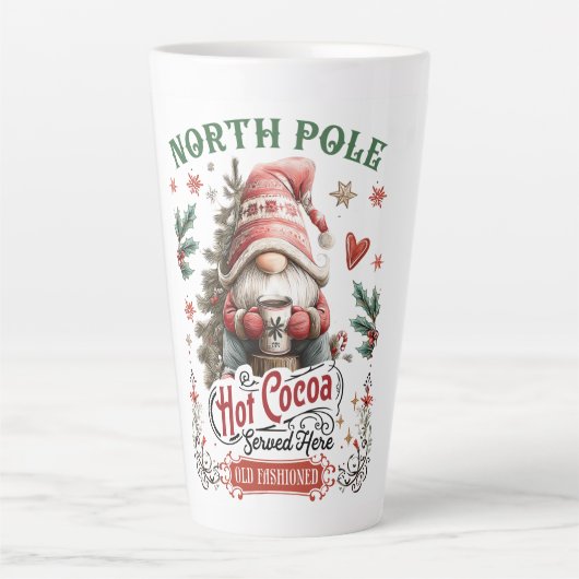 Tasse Latte North Pole Hot Cocoa – Gnome-Style  (Devant)