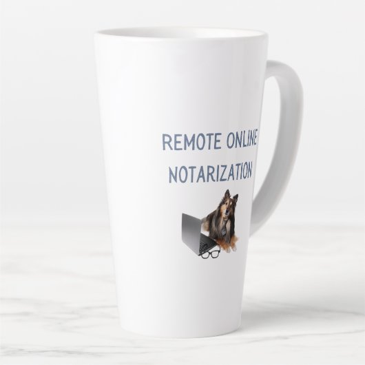Tasse Latte Notarification en ligne à distance | 17 oz | Latte (Angle droit)